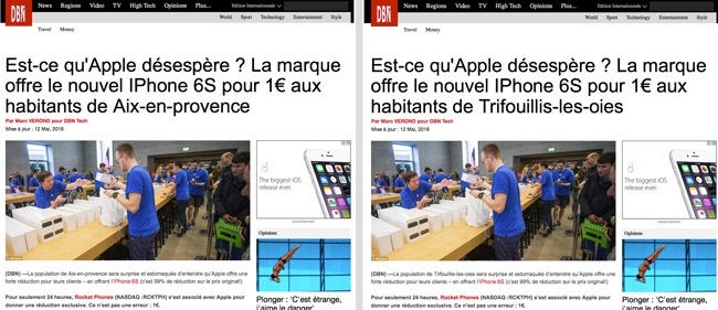fausse offre iPhone capture d'écran 3