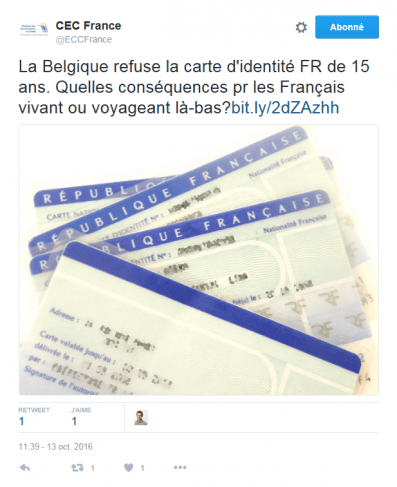 copie d'écran d'un tweet