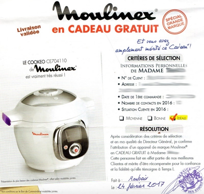 Publicité de Temps L promettant un appareil Moulinex