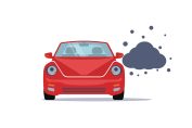 voiture et nuage de pollution