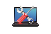 ordinateur et outils de réparation
