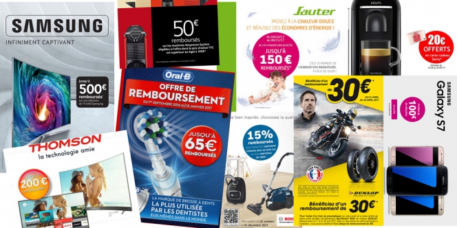 offres ODR Samsung, Thomson, Oral-B, Darty, Nespresso, Sauter, Dunlop, Bosch…