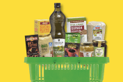 Un panier contenant les différents bio testés.