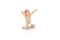 bébé avec une couche-culotte