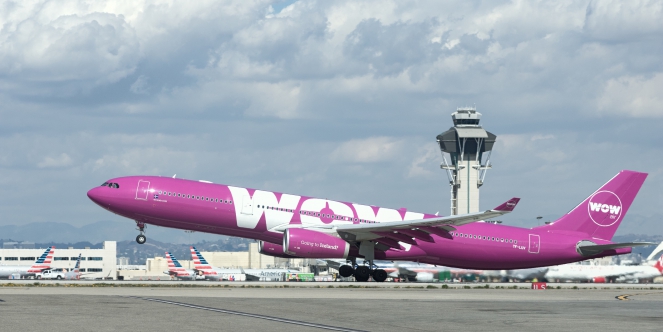 Un avion de la compagnie Wow Air