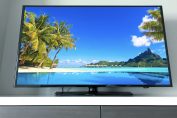 Une télévision qui affiche un paysage de plage