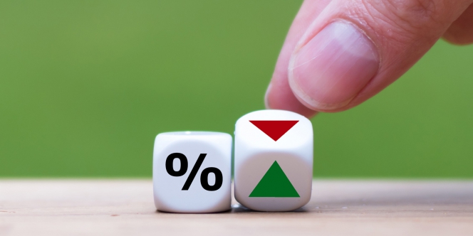 dés à jouer “hausse d’impôt” et “baisse d’impôt”