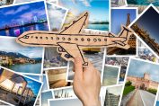 avion et photos de vacances