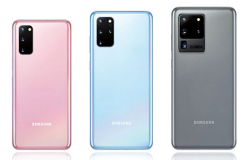 trois smartphones 5G Samsung