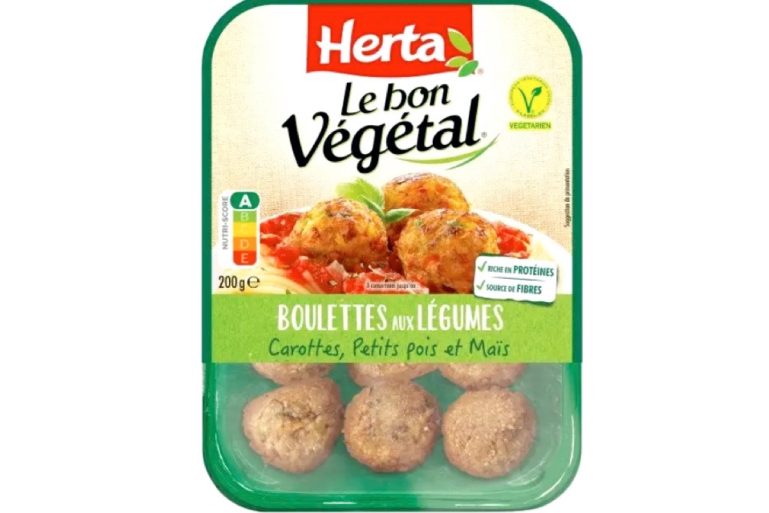 Le bon Végétal - Boulettes aux légumes carottes petits pois et maïs Herta 