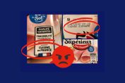 du jambon espagnol avec un drapeau français