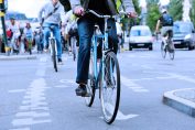 Vélos sur une piste cyclable