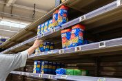 Rayon de pâtes qui se vide