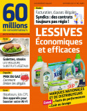 la couverture de 60 Millions “Lessives économiques et efficaces”