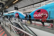 Train Ouigo au départ de la gare de Lyon à Paris