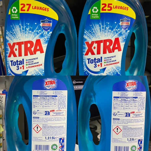Comparatif 2 lessives X Tra