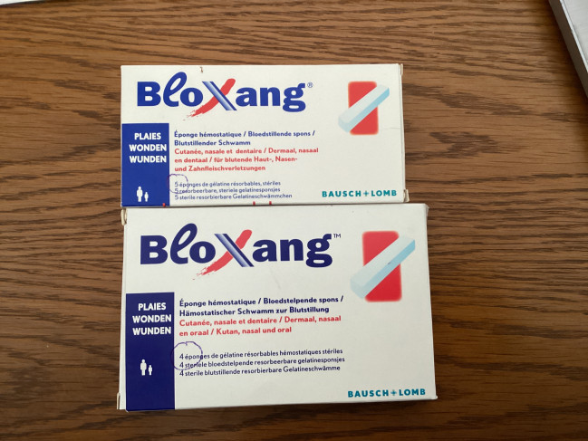 Les nouvelles boîtes d'éponges hémostatiques Bloxang sont plus grandes, mais contiennent moins de produits