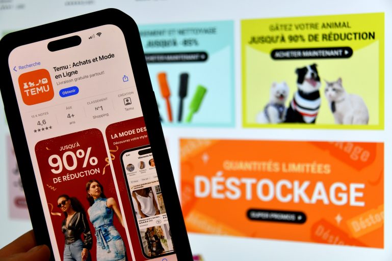 L'application et le site Temu d'achats en ligne chinois