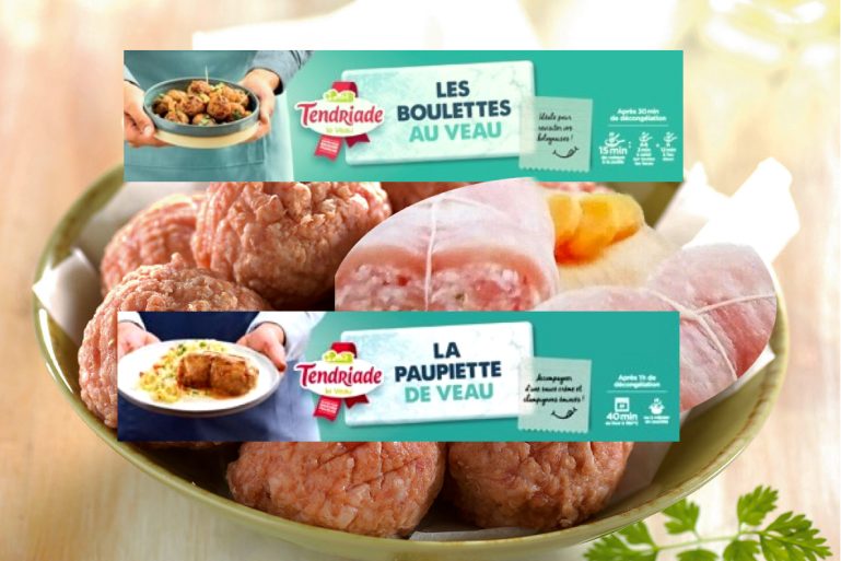 Boulettes et paupiettes de veau surgelées Tendriade