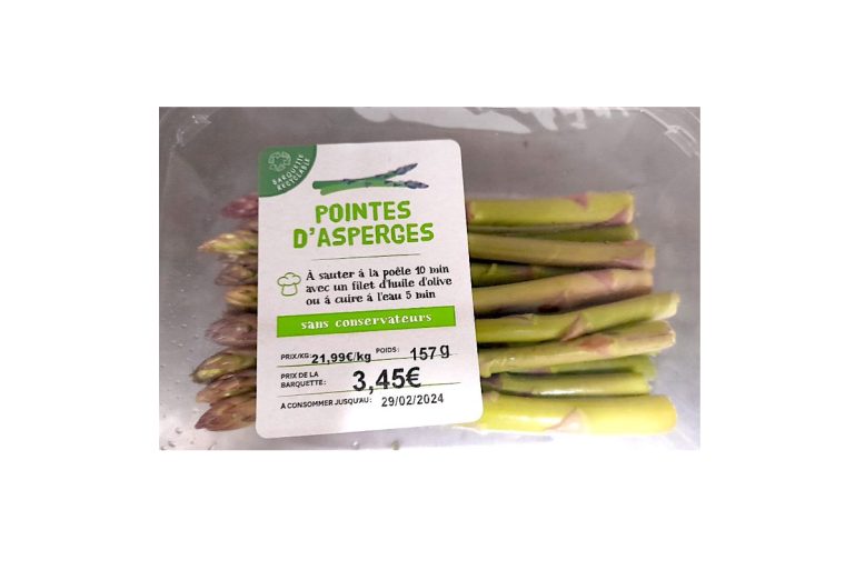 Pointes asperges vertes chez Grand Frais
