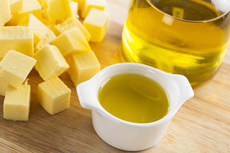 Du beurre et de l'huile d'olive