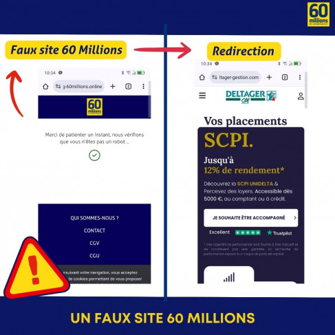 faux site 60 Millions