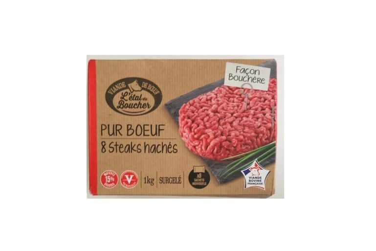 Déviation anormale du goût avec des steaks hachés de la marque l étal du boucher