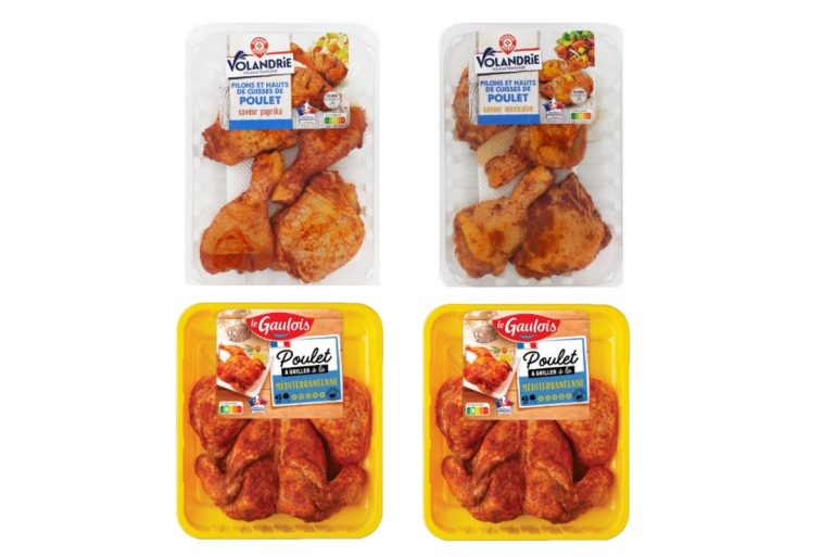 Erreur de date limite de consommation avec du poulet Volandrie et Le Gaulois