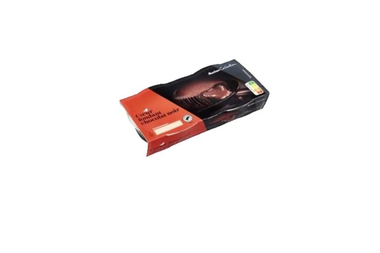 Cœur fondant chocolat noir Auchan