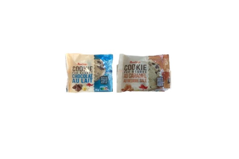 cookies chocolat au lait et caramel beurre salé Auchan