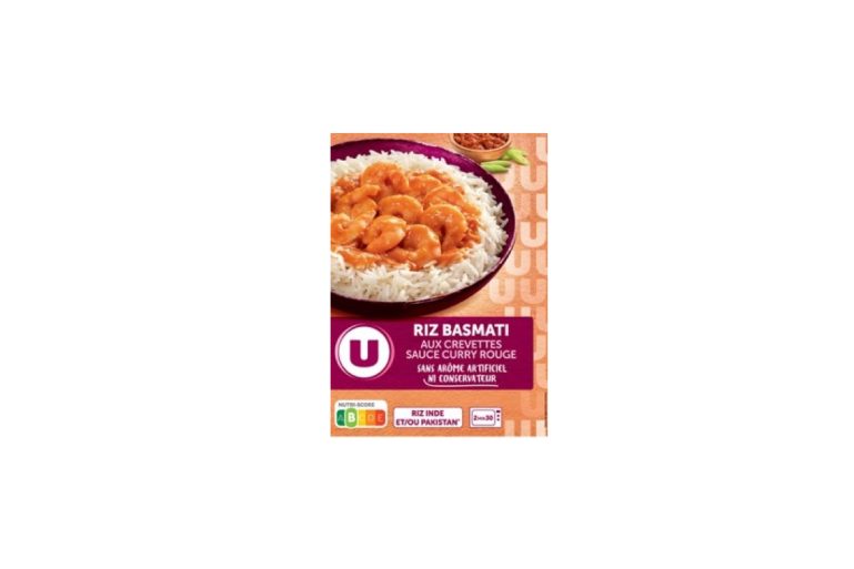 Riz basmati crevettes au curry rouge U