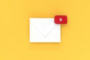 Une boite de réception de mail indiquant 0 courrier