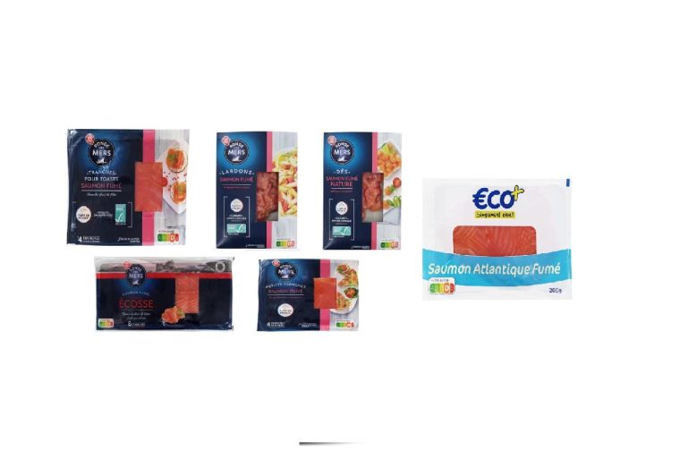 Rupture de la chaîne du froid sur des produits au saumon fumée Ronde des Mers et Eco+ vendus à E.Leclerc