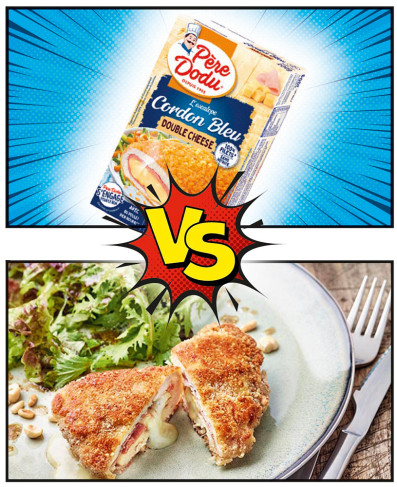 Match 2 : Père Dodu contre le cordon-bleu maison
