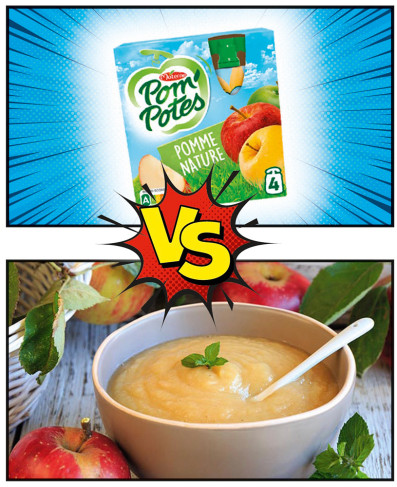 Match 3 : Pom’Potes contre la compote de pommes maison