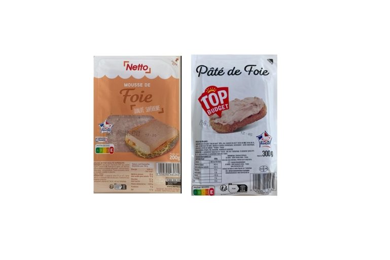 Pâté de foie Top Budget et mousse de foie Netto