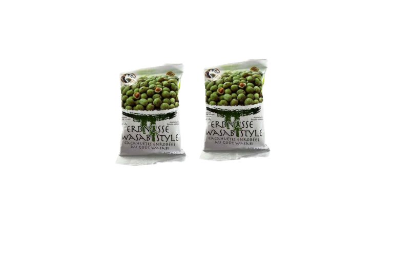 cacahuètes enrobées au goût wasabi Tao vendues par Norma