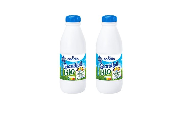 lait demi-écrémé bio Granlait Candia