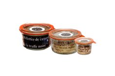 Rillettes et foie gras de canard à la truffe noire Truffière du Plo du Moulin