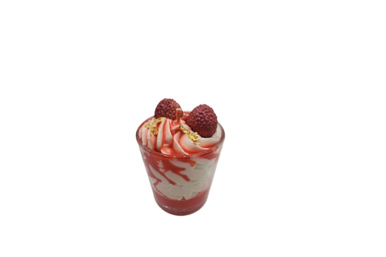 Bougie Guimauve litchi rose