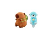 Peluches capybara et loutre