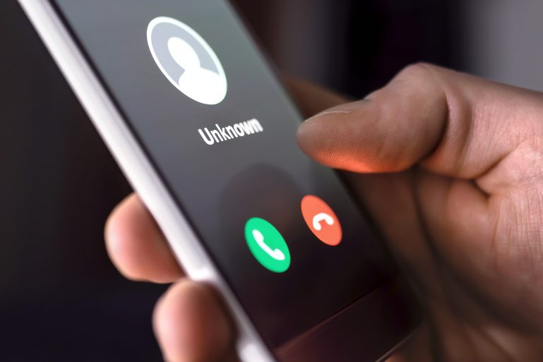 Appel téléphonique d'un numéro inconnu