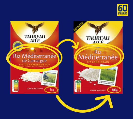Deux paquets de riz Taureau Ailé