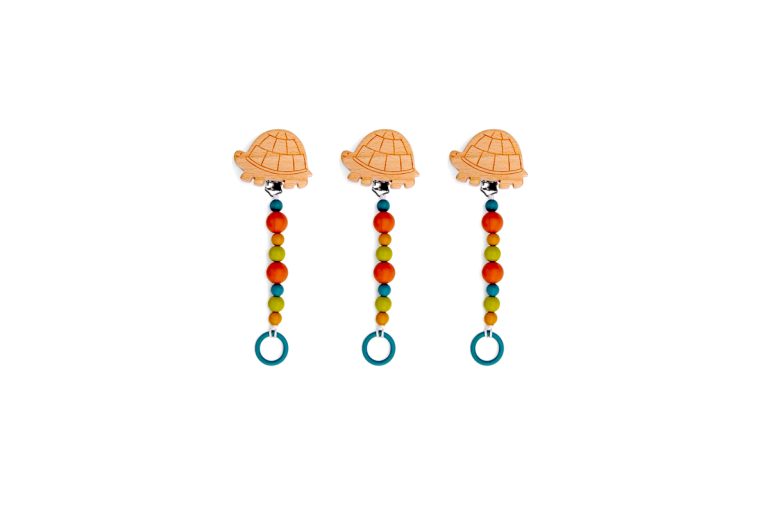 Attache-tétine Trois petits lapins