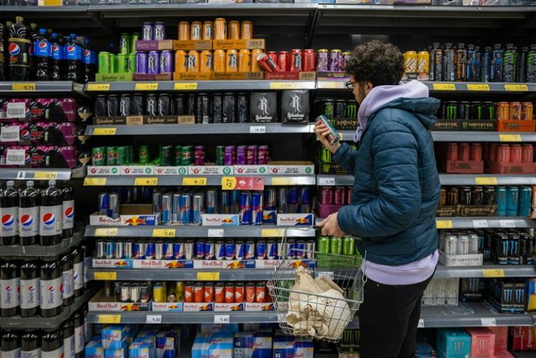 Un rayon de boissons énergisantes