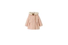 Manteau avec capuche et fausse fourrure Mes petits cailloux