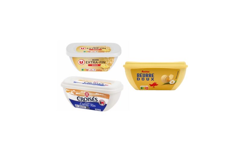 beurre doux Auchan Leclerc U