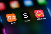 Les applications Shein, Temu et Aliexpress sur un smartphone