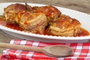 Des paupiettes de porc cuites