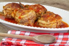 Des paupiettes de porc cuites